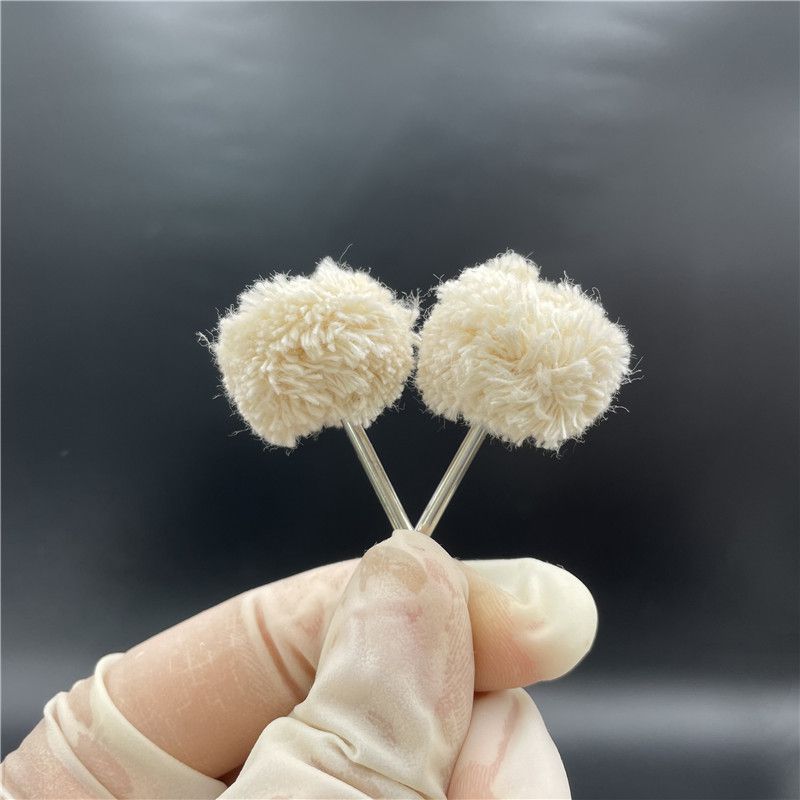 羊絨磨頭2.35帶柄拋光皮輪白黃布輪金屬玻璃玉器布輪羊毛絨毛氈輪