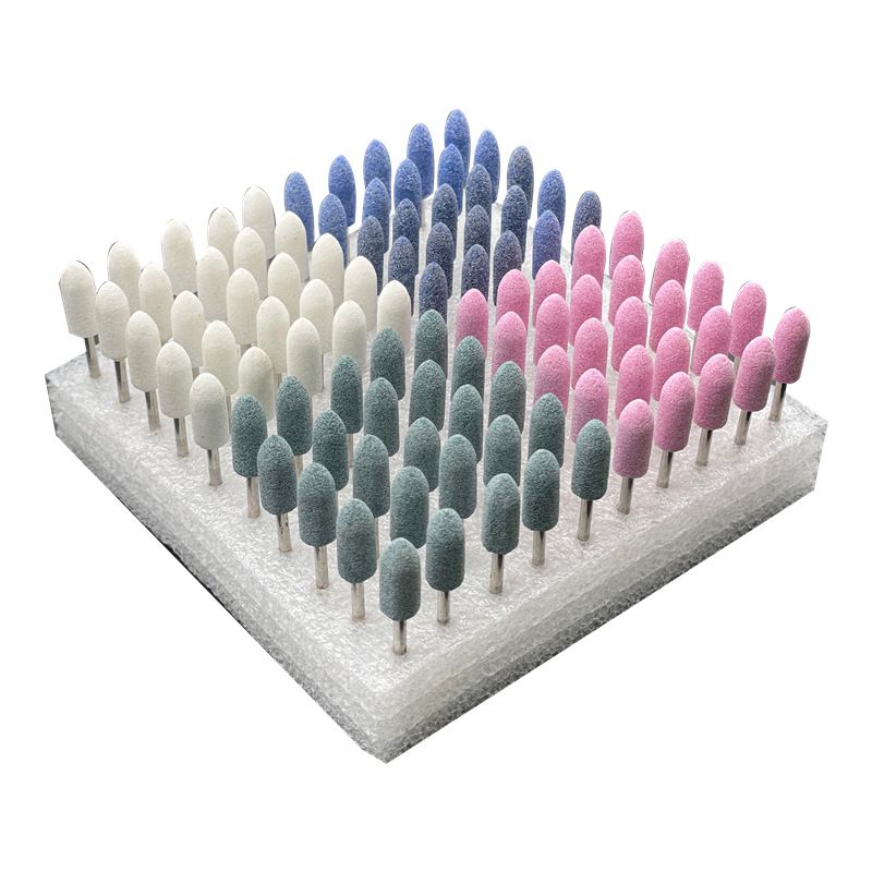 牙科技工車石砂石磨頭齒科材料子彈頭白色綠色砂輪磨頭